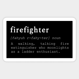 Dictionary Definition Firefighter Sticker